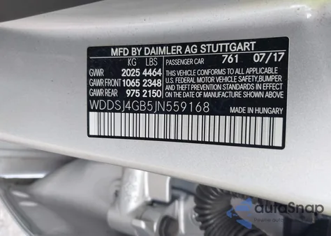 2018 Mercedes-Benz Cla 250 4Matic из США, поврежденный, VIN WDDSJ4GB5JN559168